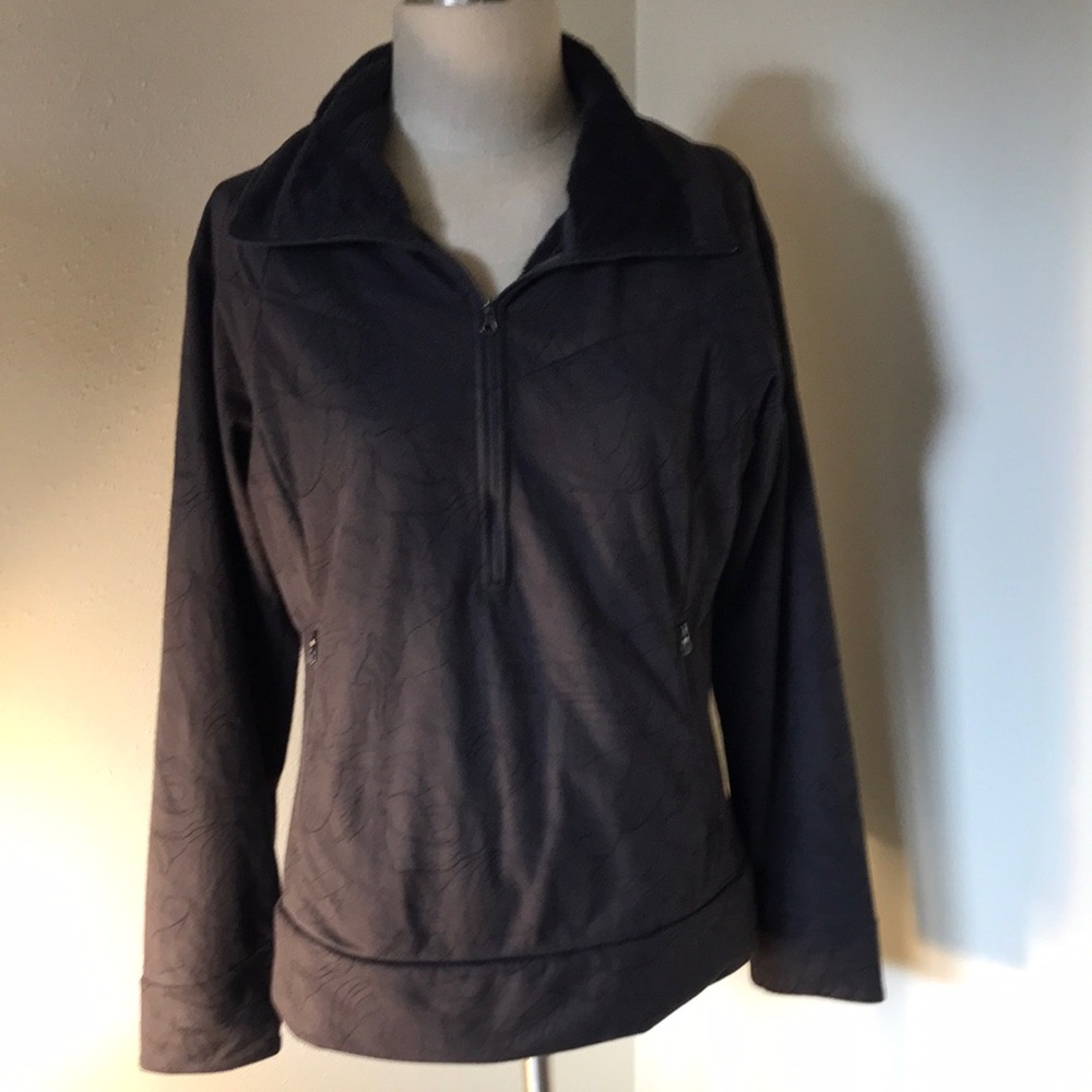 North face women’s fleece pullover in charcoal grey size L
